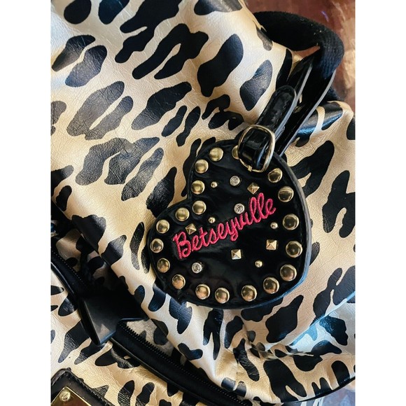 Betseyville Betsey Johnson Leopard Promt Backpack Bag 18” - Picture 6 of 12
